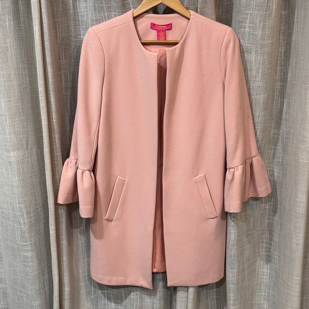 Catherine Malandrino Blush Pink Cape Coat